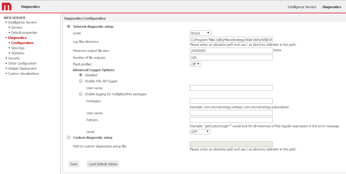 KB46017 How to define the level of logging and location