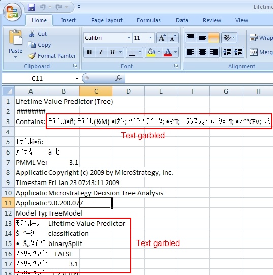Screenshot van MicroStrategy Data Mining software.