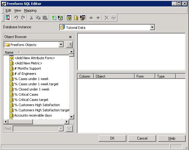 KB30310: How to create a Freeform SQL Report in MicroStrategy Developer ...