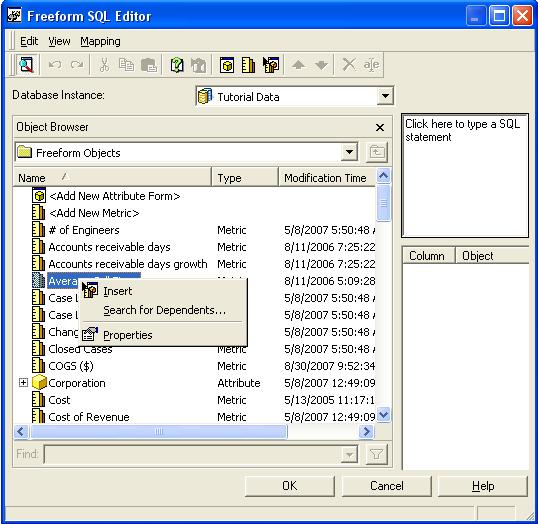 Kb30655 how to delete freeform objects from the freeform sql editor in