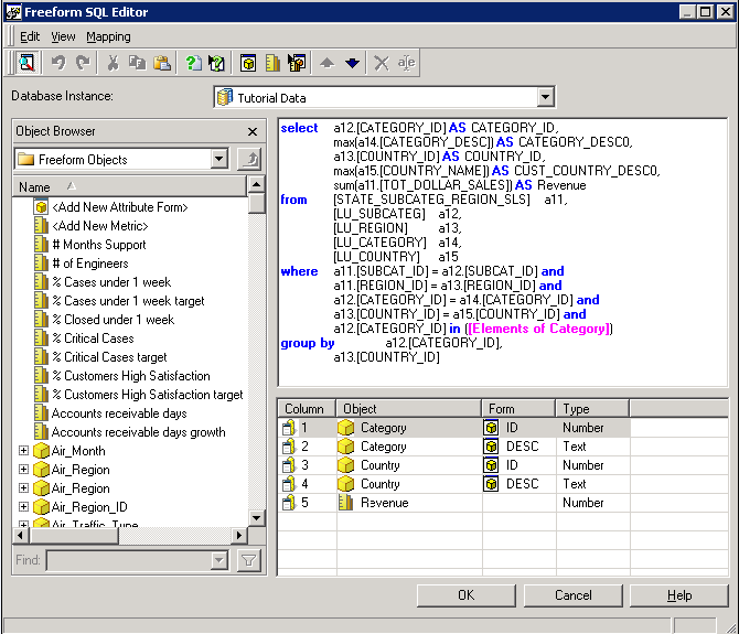 KB34366: Changing the default answer of a prompt used by a Freeform SQL ...