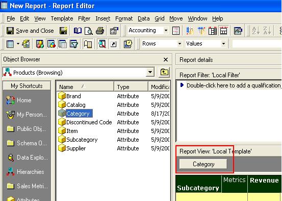 KB20782: How to create a Page-by report in MicroStrategy Developer