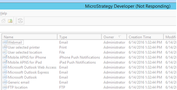 KB299953: MicroStrategy Developer freezes when attempting to