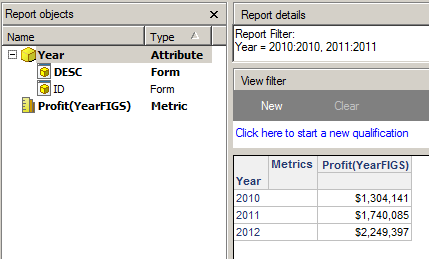 access 2010 report filter