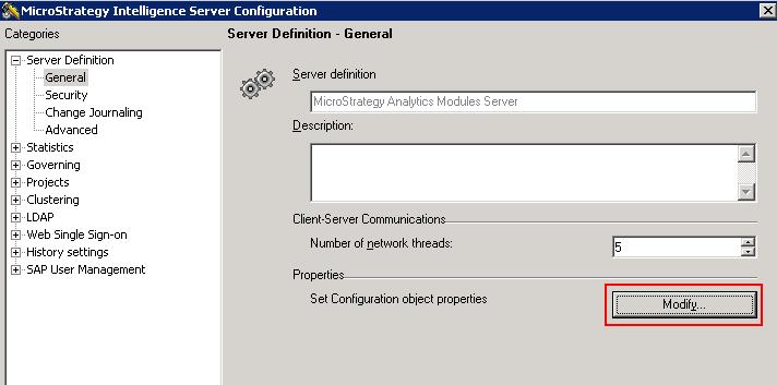 KB34669: How to modify the ACL of a Server Definition in MicroStrategy ...