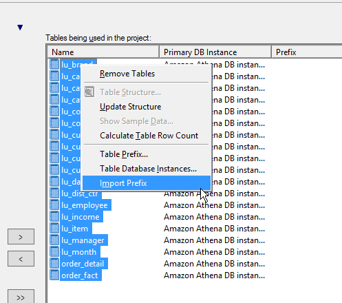 How To Import Tables With Prefixes