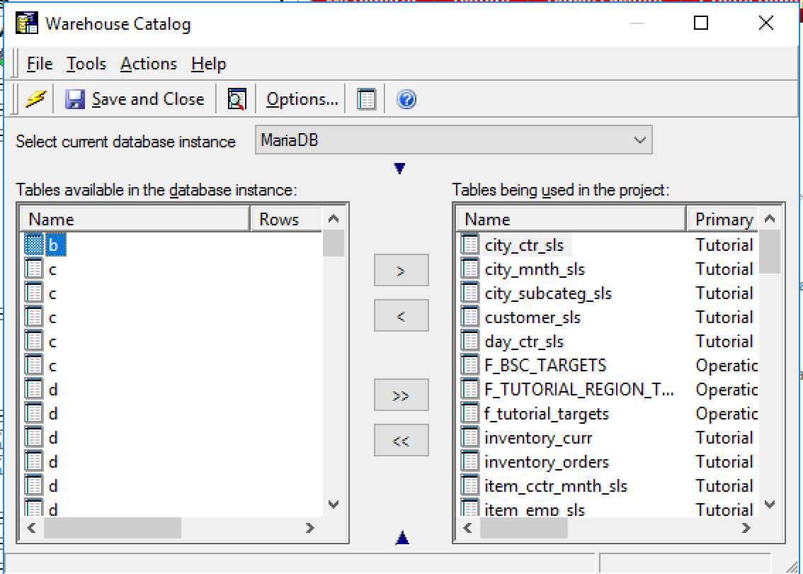 How to ensure proper encoding of table names for Amazon Aurora and MariaDB in MicroStrategy 10