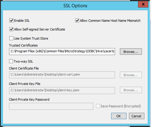 How To Enable Ssl On Hiveserver2 And Use With Microstrategy