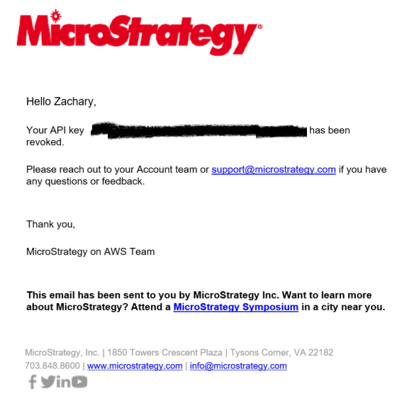 KB439708 I received an email saying that my API Key has expired/been