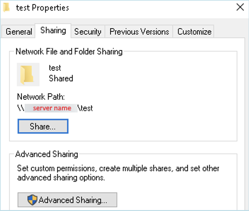 KB486021 When using a Windows Shared Folder with MicroStrategy Storage