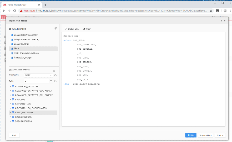 KB484840 How to show newly created collections, documents, and tables