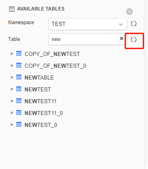 KB484840 How to show newly created collections, documents, and tables