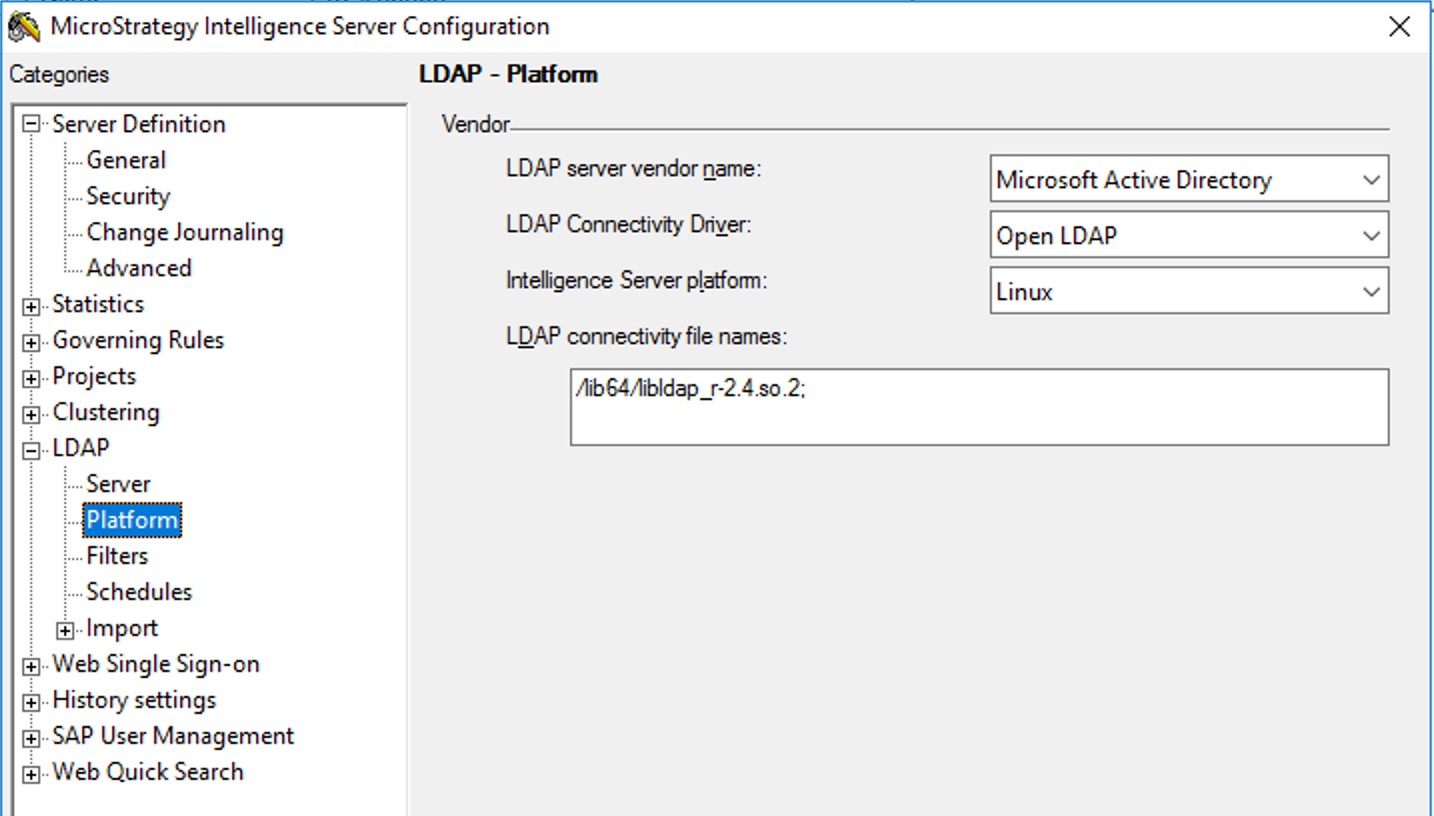KB485087 LDAP authentication fails in MicroStrategy 2021 Update 1 if