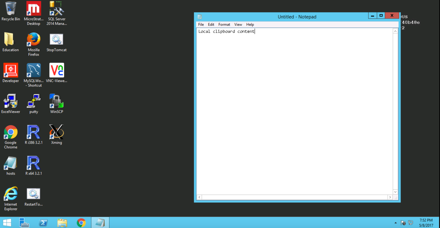 How to use Guacamole to copy and paste text or files in MicroStrategy ...