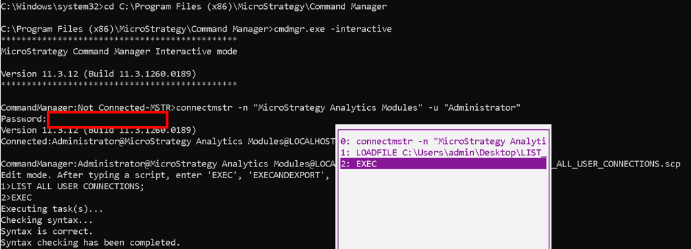 KB486395: How to execute Command Manager scripts without exposing User ...